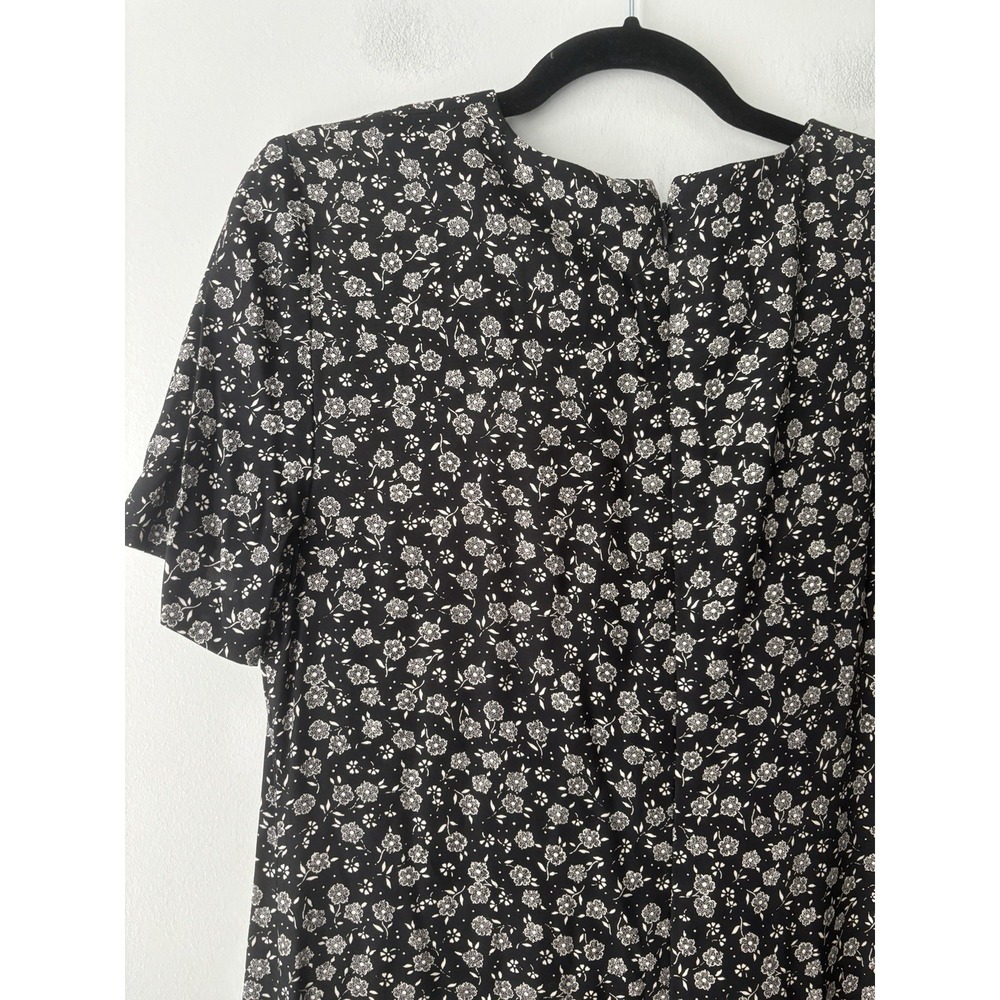 Vintage 90s Talbots Ditsy Floral Maxi Dress Rayon Cottagecore Prairie USA Sz 10 - Picture 7 of 9